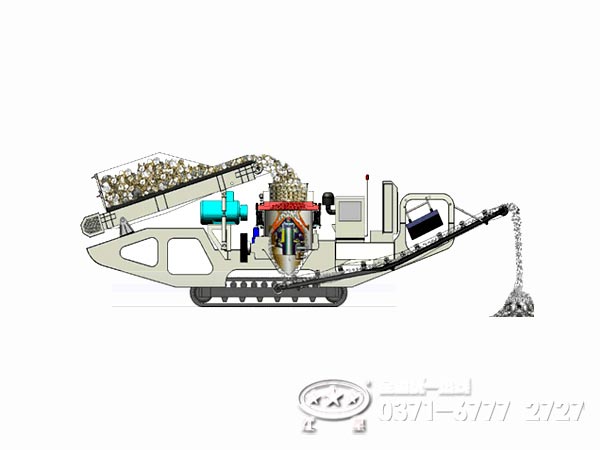 履帶式移動(dòng)圓錐破碎站結(jié)構(gòu)