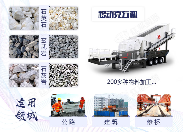 移動克石機應(yīng)用范圍廣