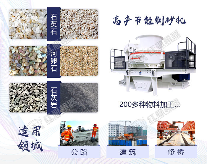 石英石制砂機應(yīng)用領(lǐng)域圖
